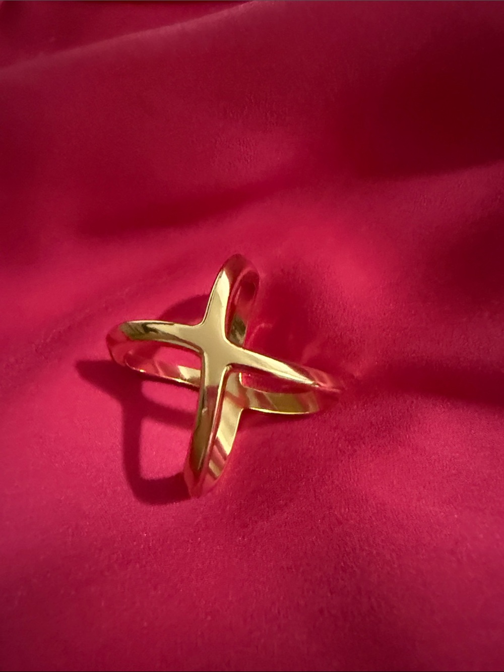 Gold X-Shape Scarf Ring Clip - Women Accessories Scarves & Wraps